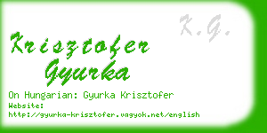 krisztofer gyurka business card